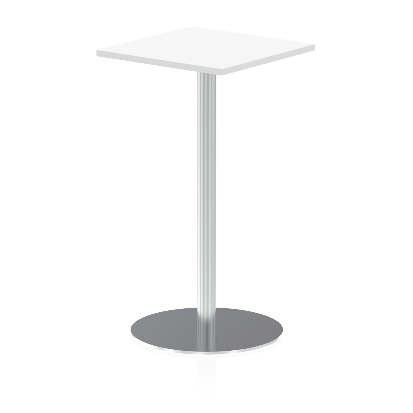 Italia Square Poseur Table Silver Leg