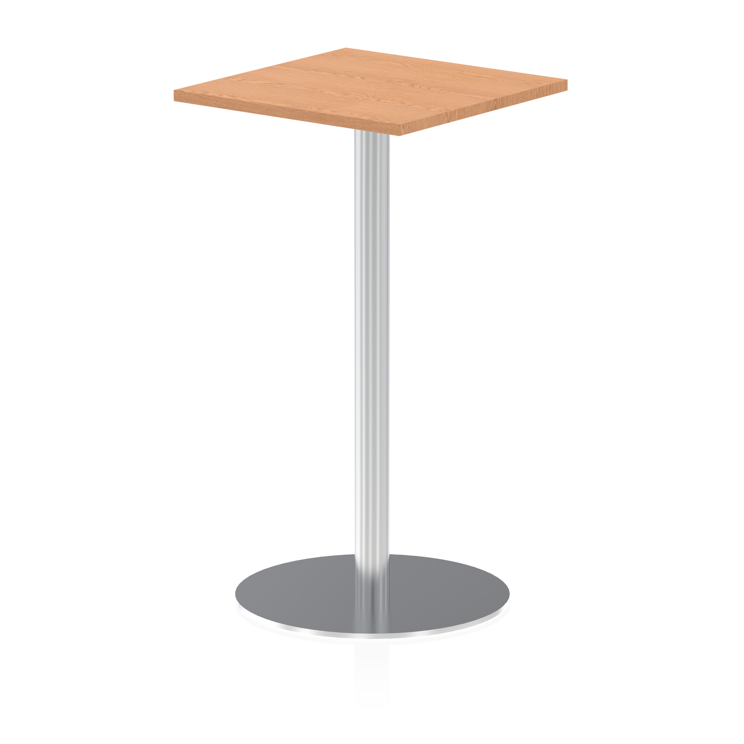 Italia Square Poseur Table Silver Leg