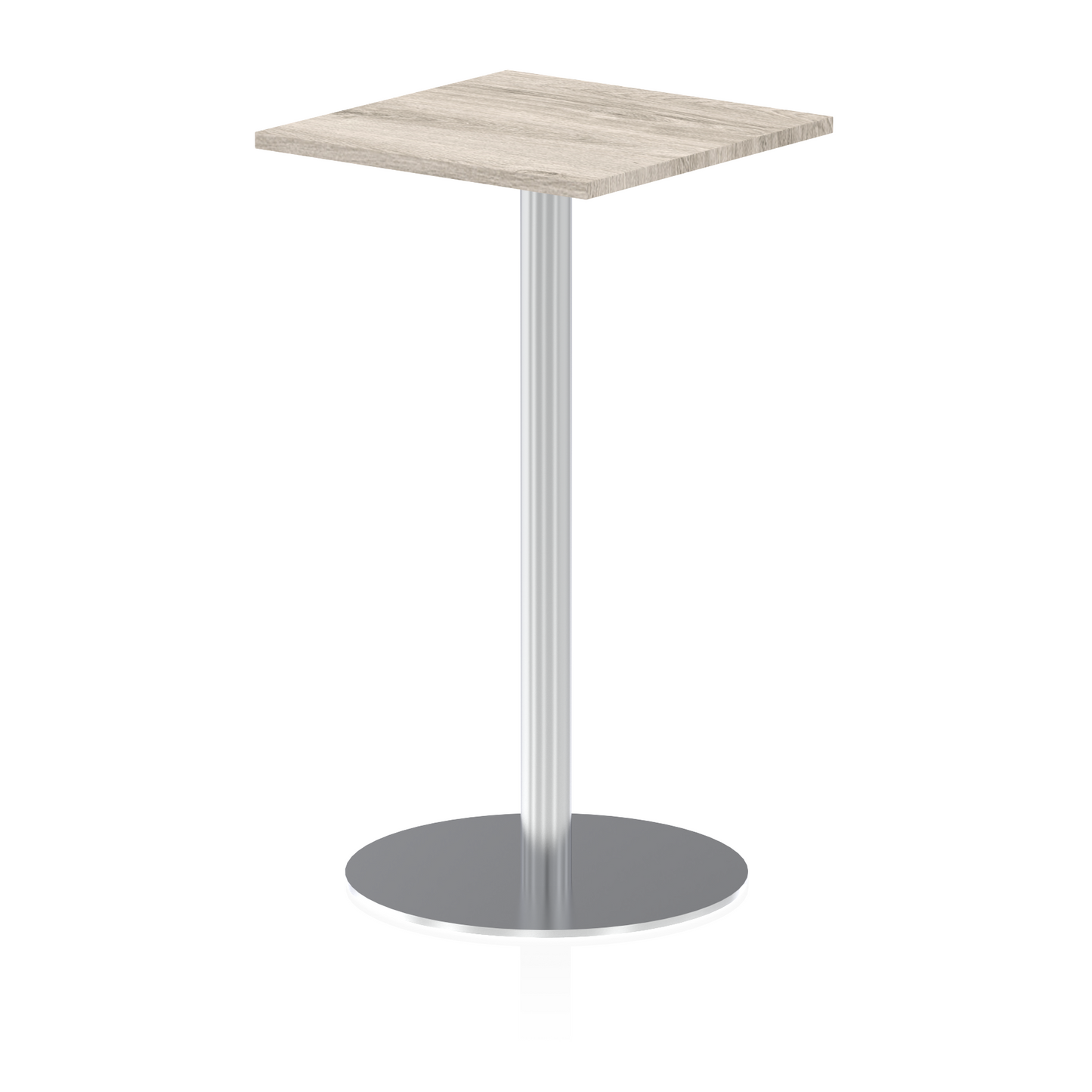 Italia Square Poseur Table Silver Leg