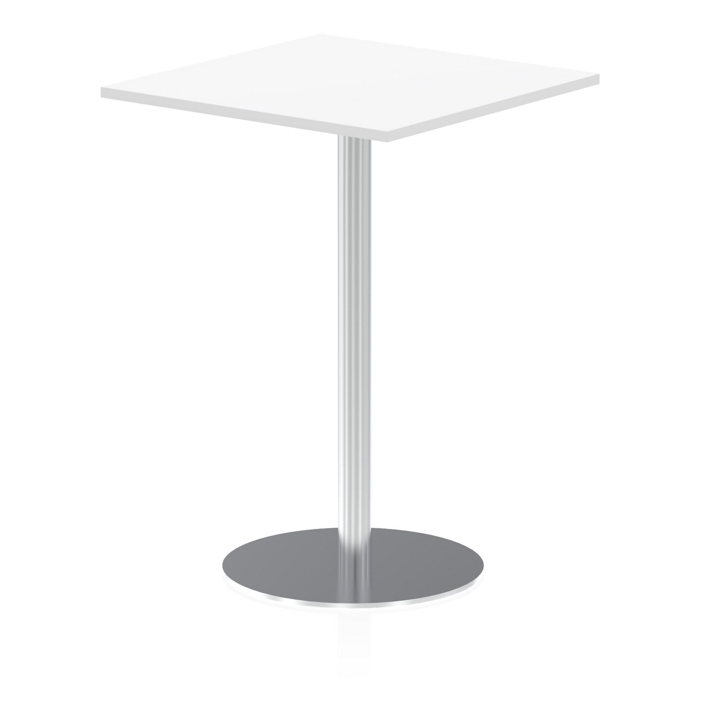 Italia Square Poseur Table Silver Leg