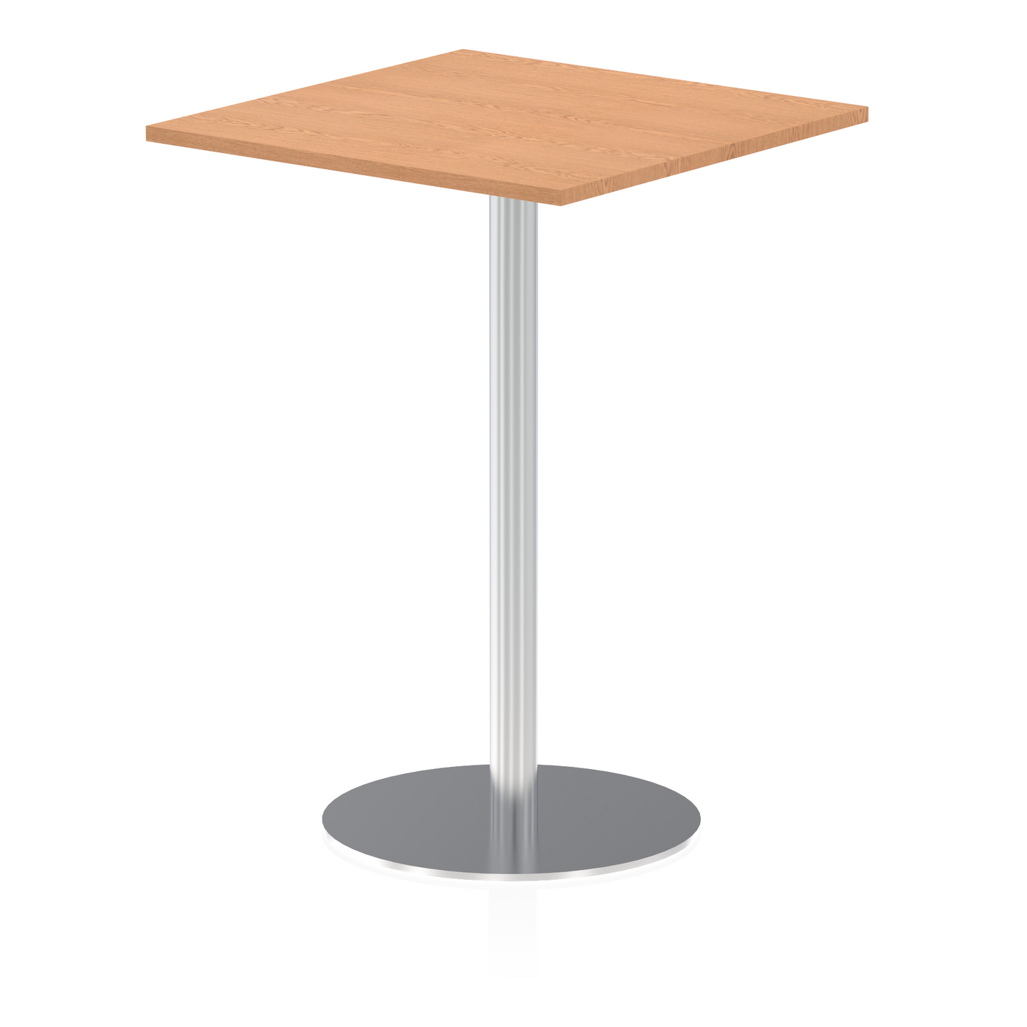 Italia Square Poseur Table Silver Leg