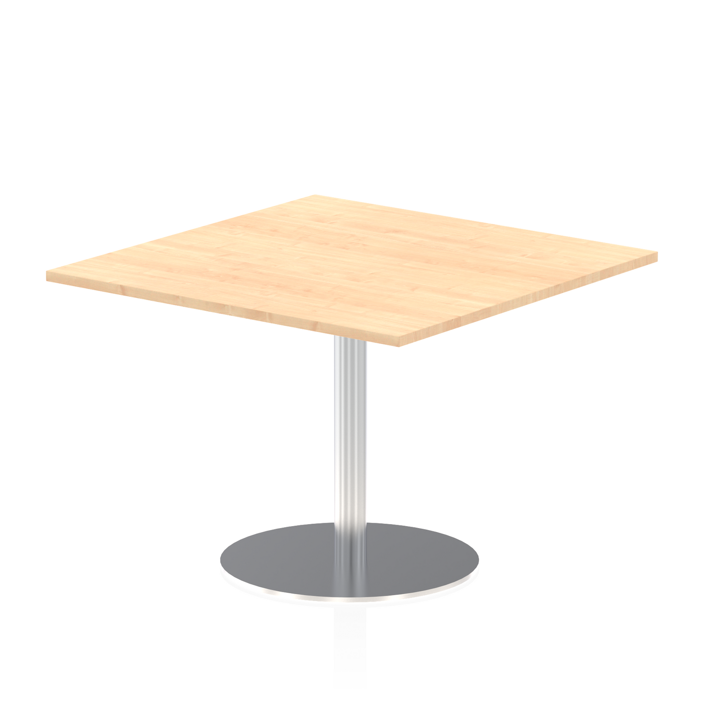 Italia Square Poseur Table Silver Leg