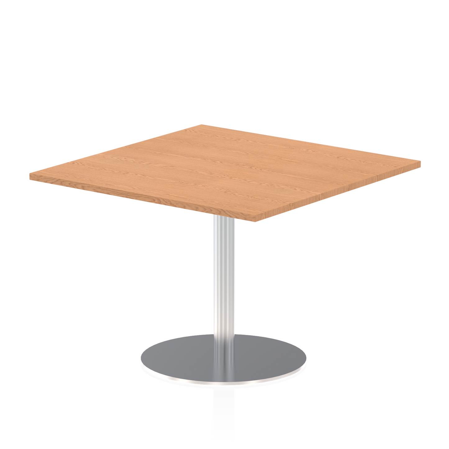 Italia Square Poseur Table Silver Leg