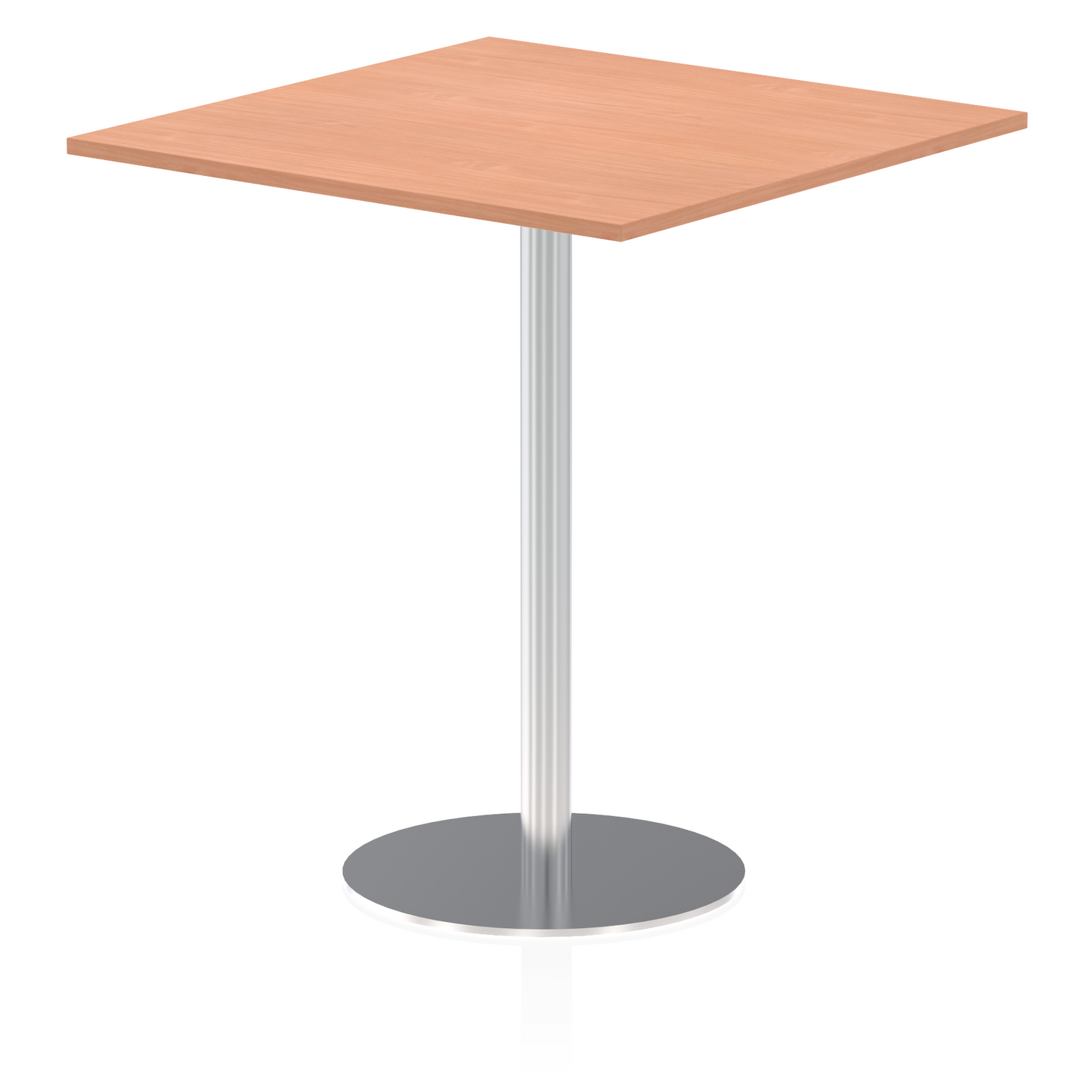 Italia Square Poseur Table Silver Leg