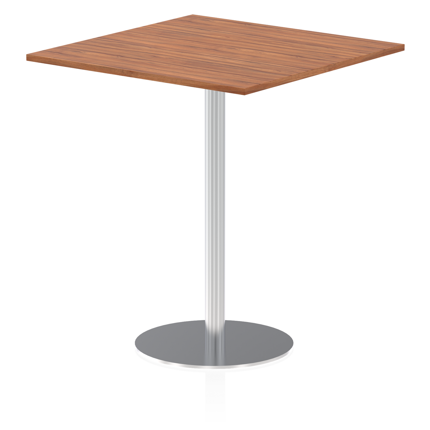 Italia Square Poseur Table Silver Leg