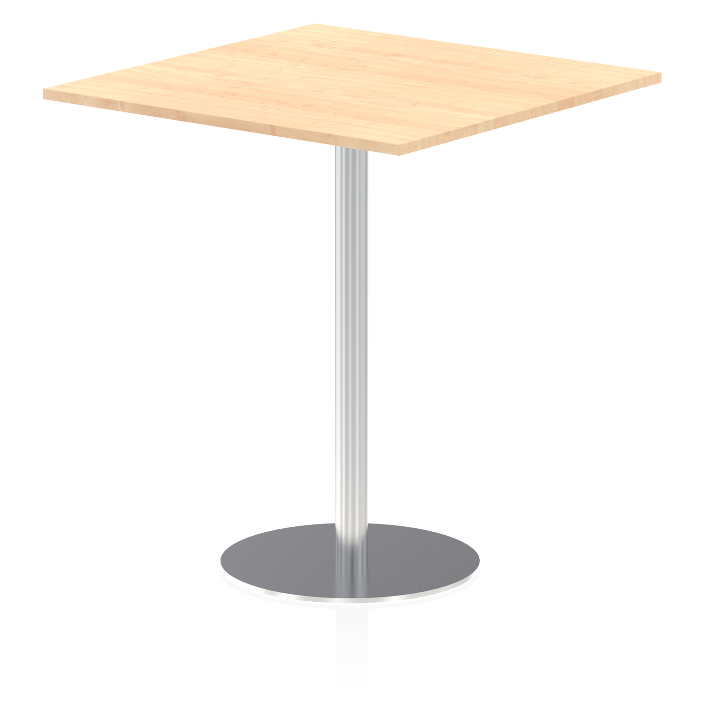 Italia Square Poseur Table Silver Leg