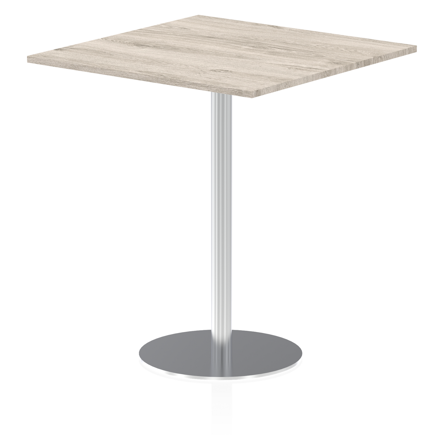 Italia Square Poseur Table Silver Leg