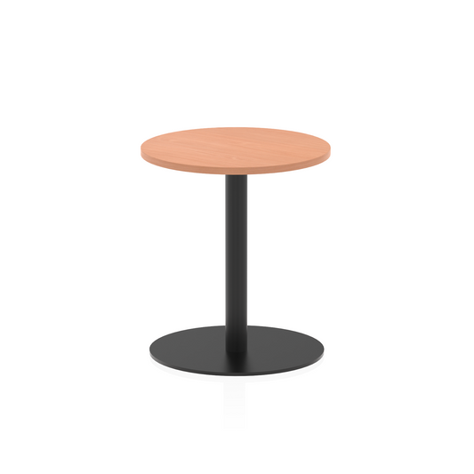 Italia Round Poseur Table Black Leg