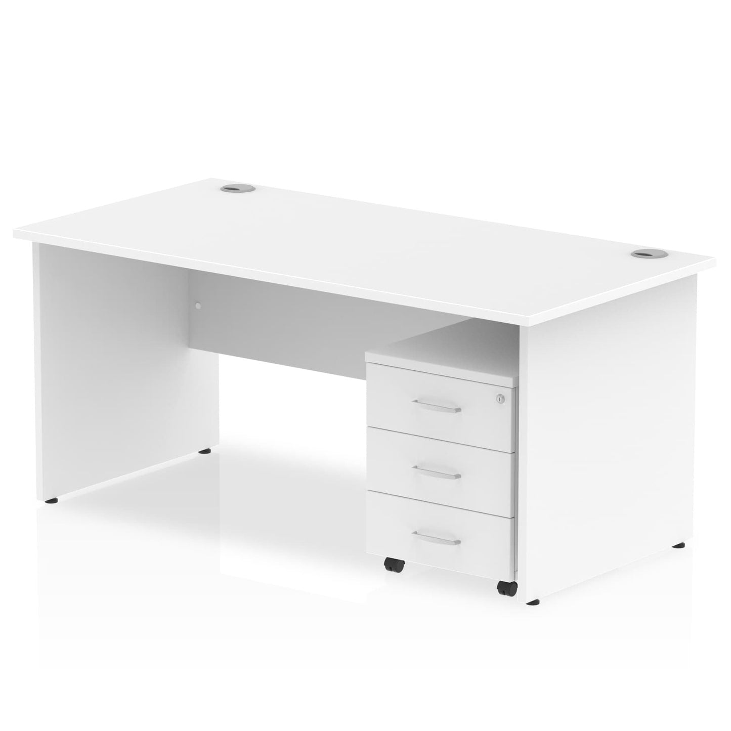 Impulse Panel End Straight Desk With Mobile Pedestal