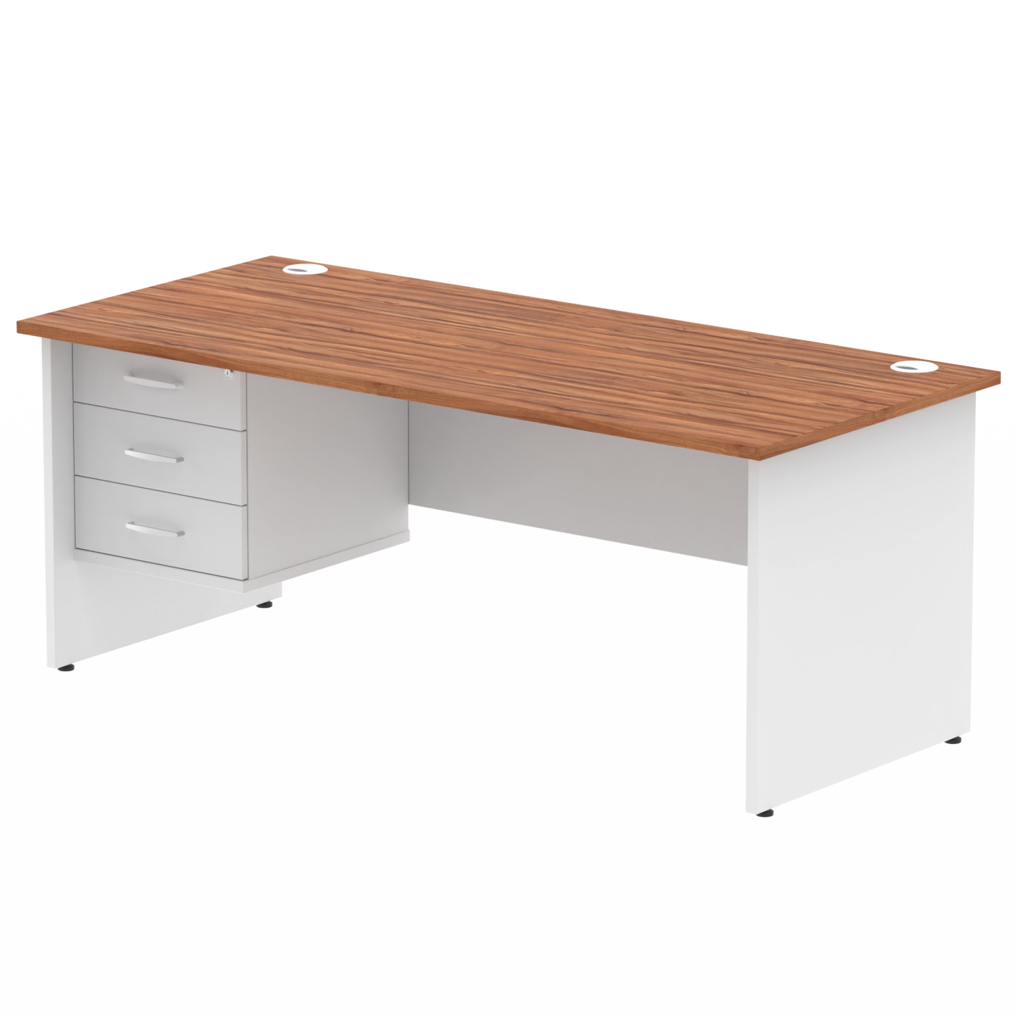 Impulse 1800mm Panel End Straigh Desk With Single Fixed Pedestal