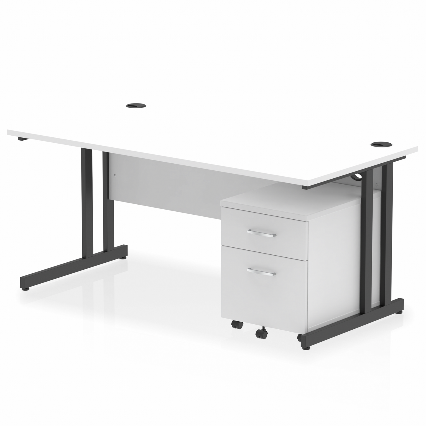 Impulse 1600mm Cantilever Straight Desk With Mobile Pedestal