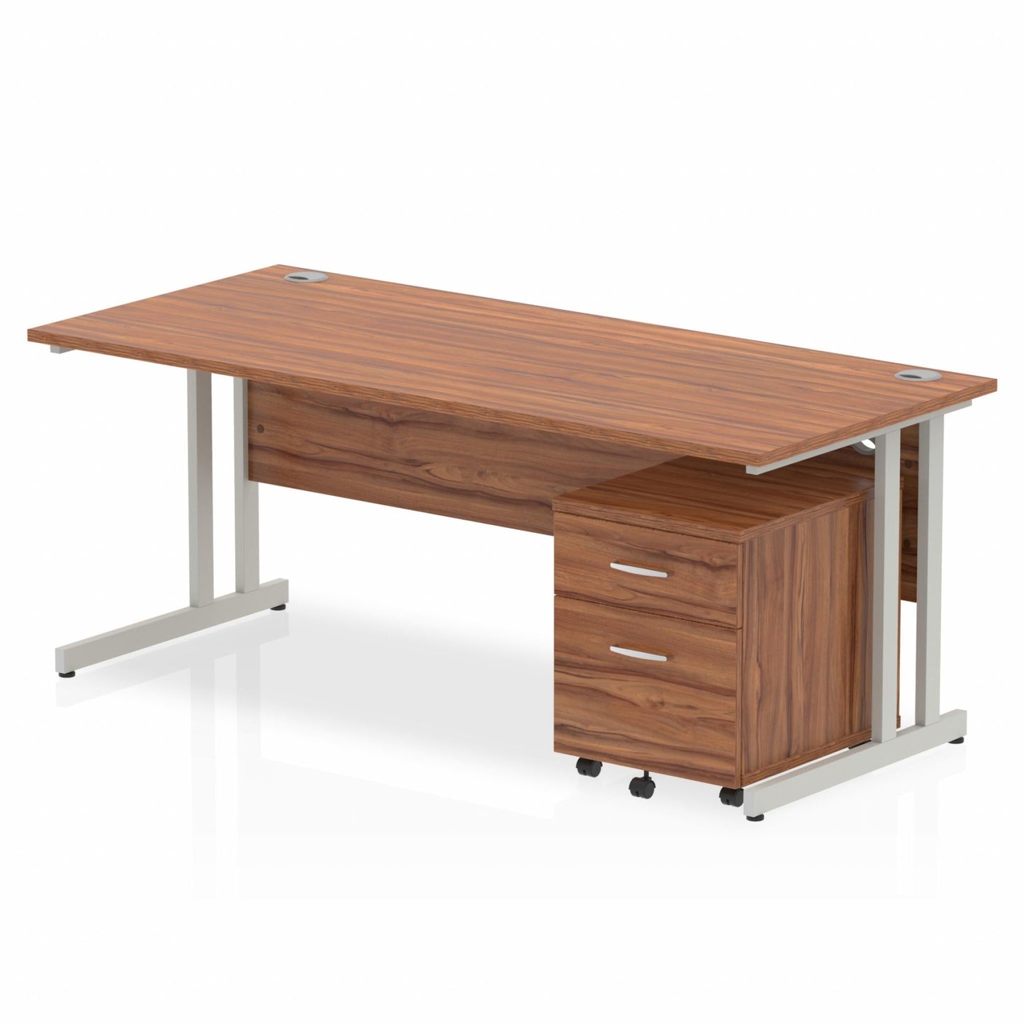 Impulse 1800mm Cantilever Straight Desk With Mobile Pedestal