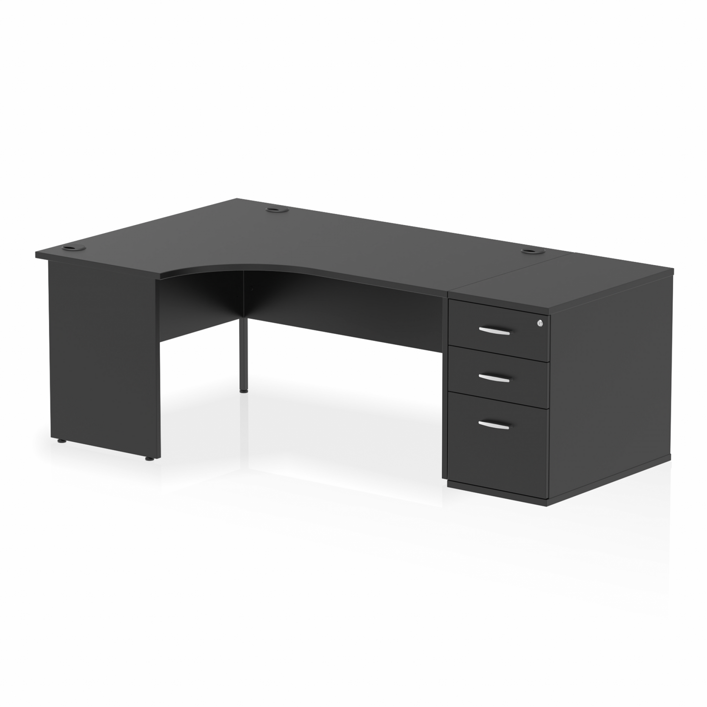 Impulse Panel End Crescent Desk Workstation