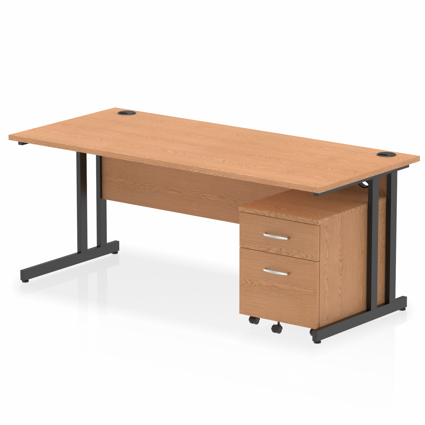 Impulse 1800mm Cantilever Straight Desk With Mobile Pedestal