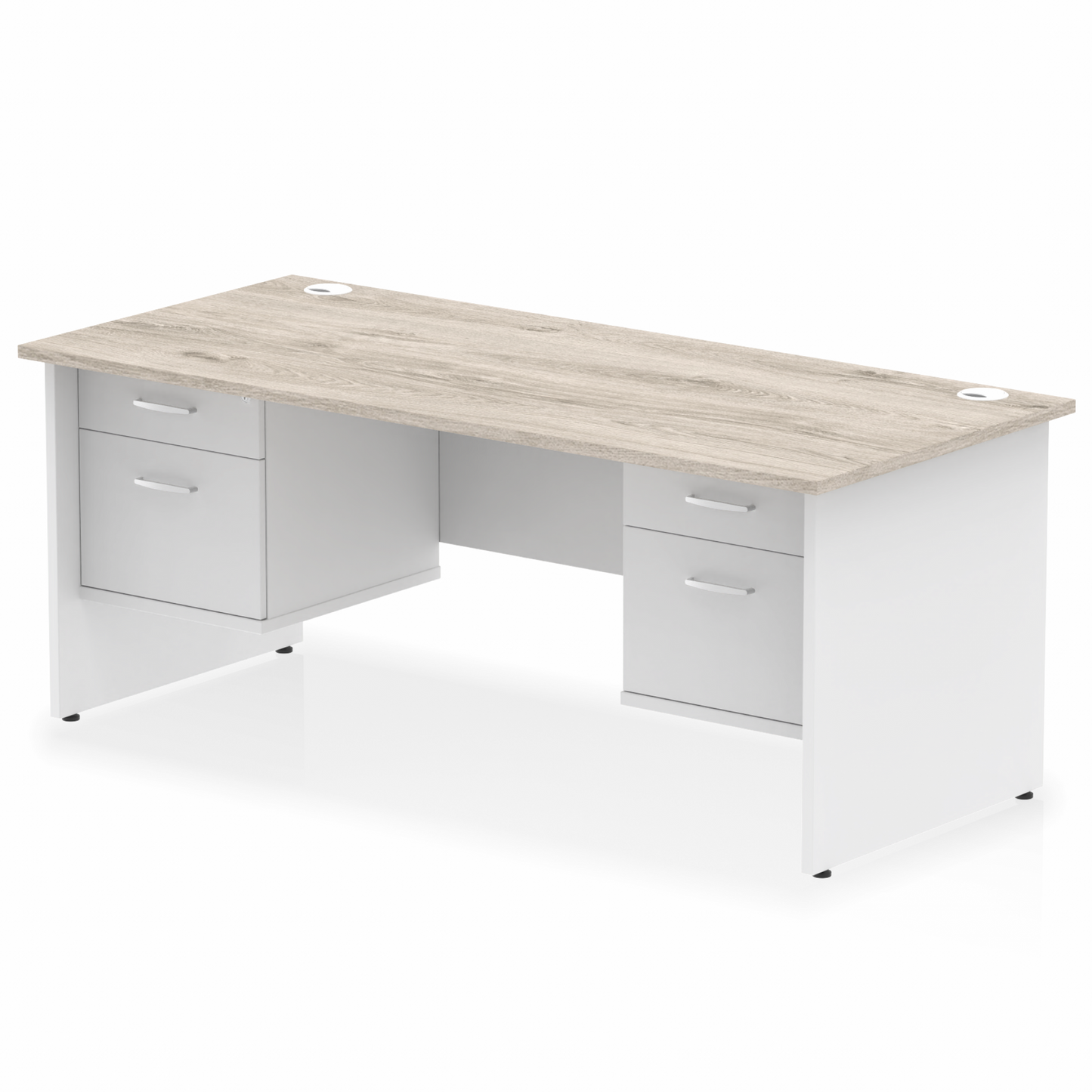 Impulse 1800mm Panel End Straight Desk With Two Fixed Pedestal